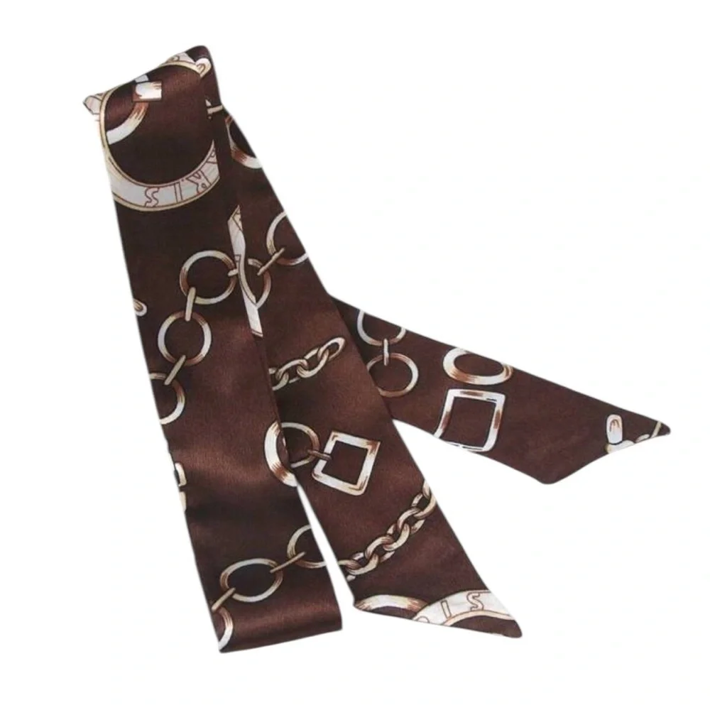 Brown Chain Link Paris Bag Scarf